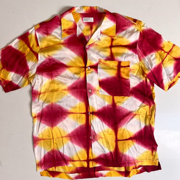 Universal Works Men's Tie Dye Camp Shirt Size L - Picture 1 of 3